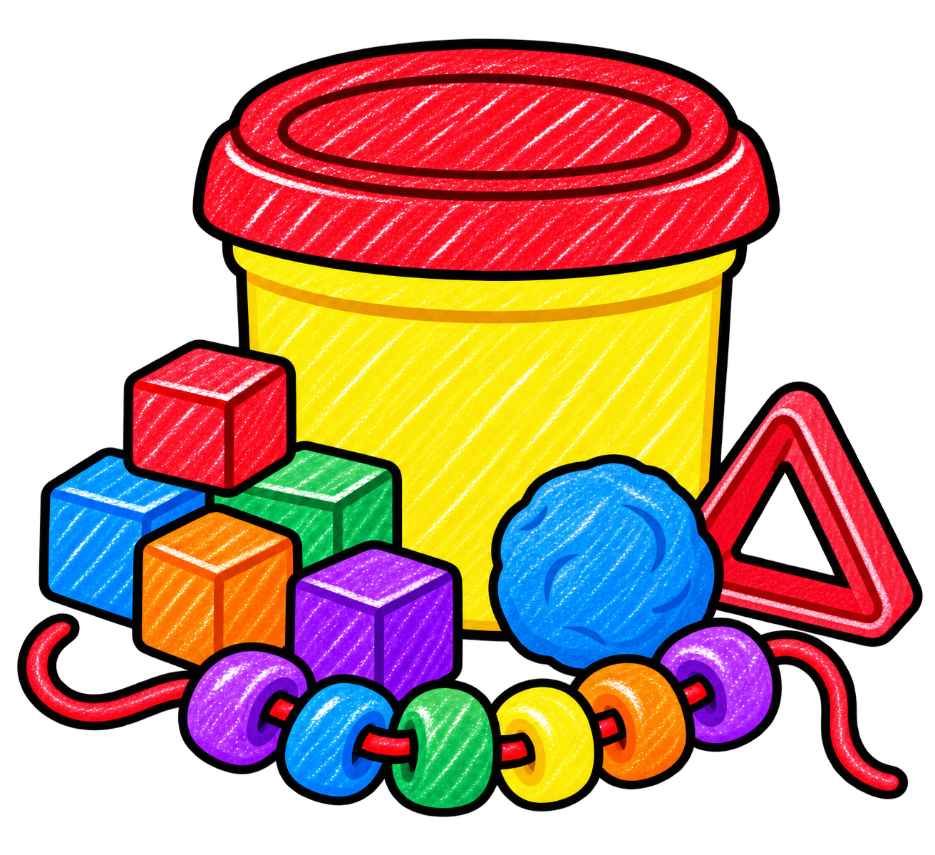 Home 4 Colorful crayon fine motor toys and manipulatives for preschool center activities